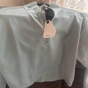 PrAna Shea Soft Half Zip Mint Green Quarter-Zip Sweatshirts.